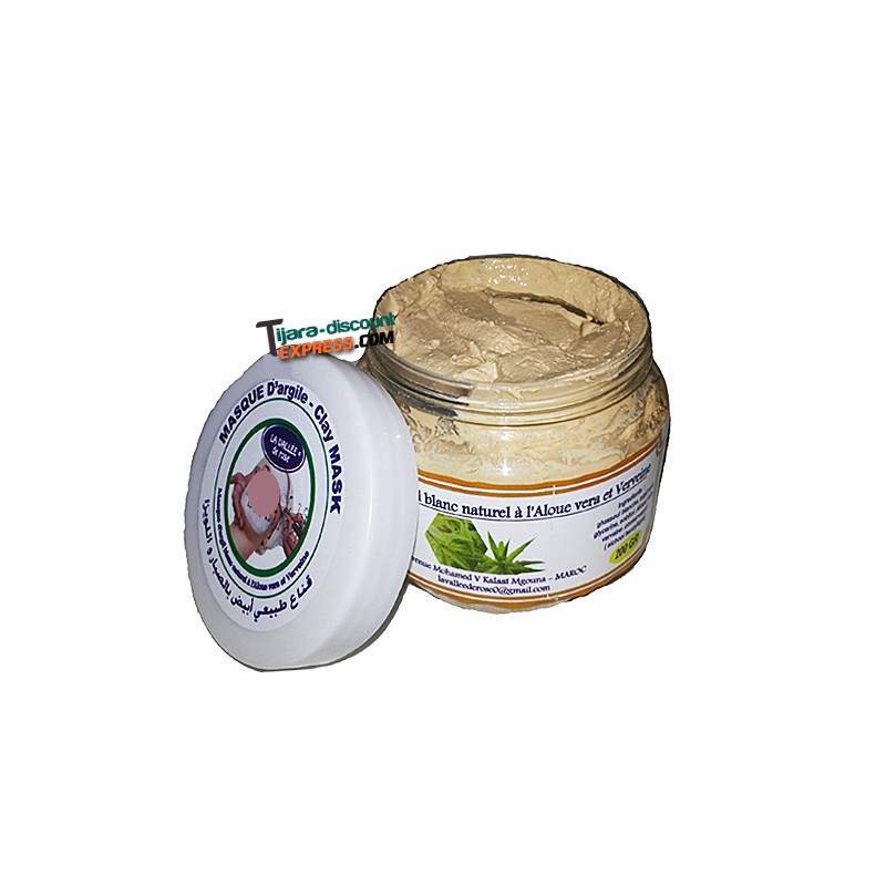 Ghassoul naturel blanc (aloe vera & verveine)