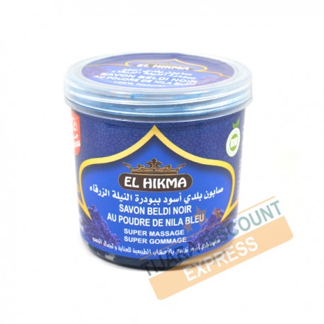 Beldi black soap with blue nila powder