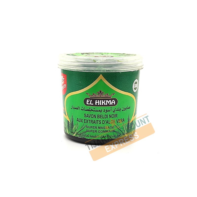 Savon beldi noir aux extraits d'aloe vera