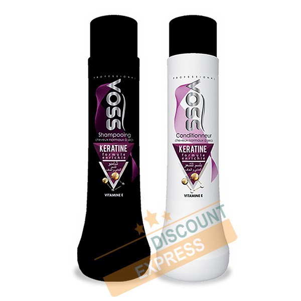 Shampoing & Conditionneur à la kératine enrichie à la vitamine E 750 ml - VOSS