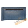 Sapphire blue leather coin purse