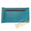 Turquoise blue leather coin purse