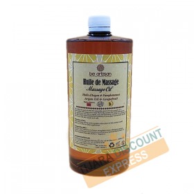 Huile de massage corps huile d'argan et pamplemousse en vrac