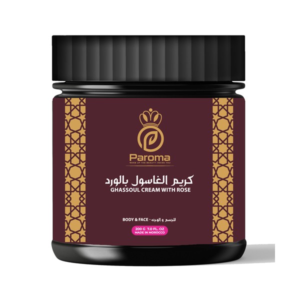 Natural ghassoul cream with rose - Paroma