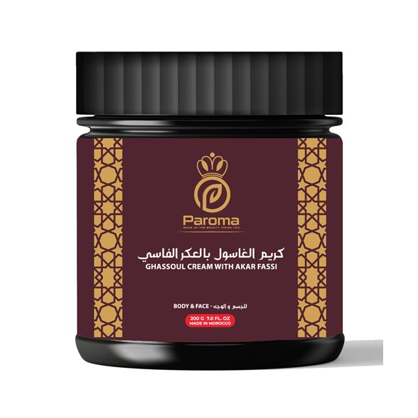 Natural ghassoul cream with akar fassi - Paroma