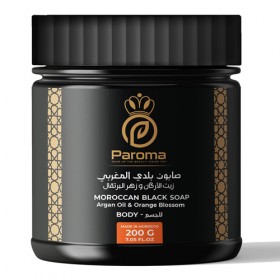 Natural black soap argan & orange blossom - Paroma