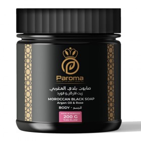 Savon noir naturel argan & rose - Paroma