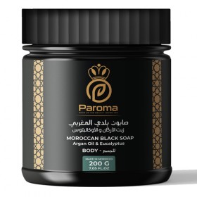 Natural black soap argan & eucalyptus - Paroma