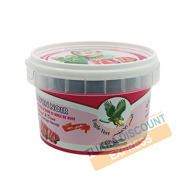 Savon noir à l'huile d'olive et huile de rose
