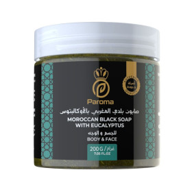 Savon noir marocain à l'eucalyptus (200 g) - Paroma