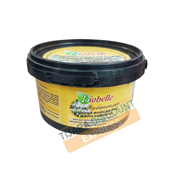 Pure Moroccan black soap with Orange Blossom