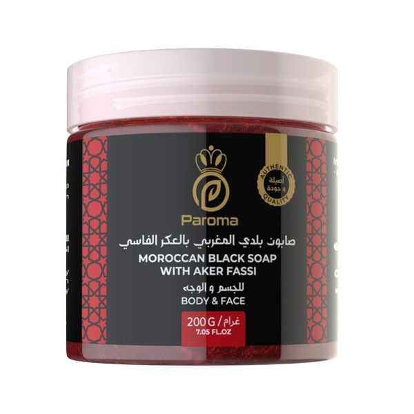 Moroccan black soap with Aker Fassi (200 g) - Paroma
