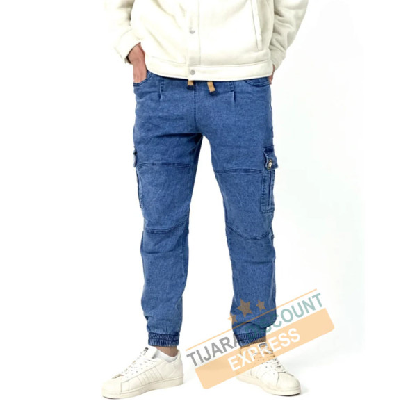 Sarouel cargo en jean au look tendance