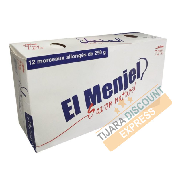 Savon naturel El Menjel 230g / Lot de 12