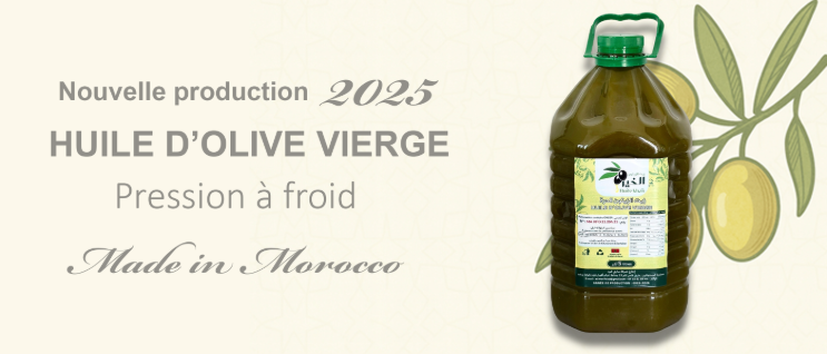 Nouvelle production huile d'olive vierge du Maroc
